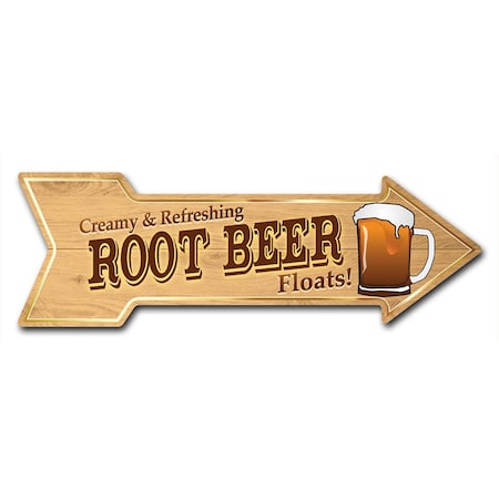 Signmission Root Beer Arrow Decal Funny Home Decor 24in Wide D-A-8-999640
